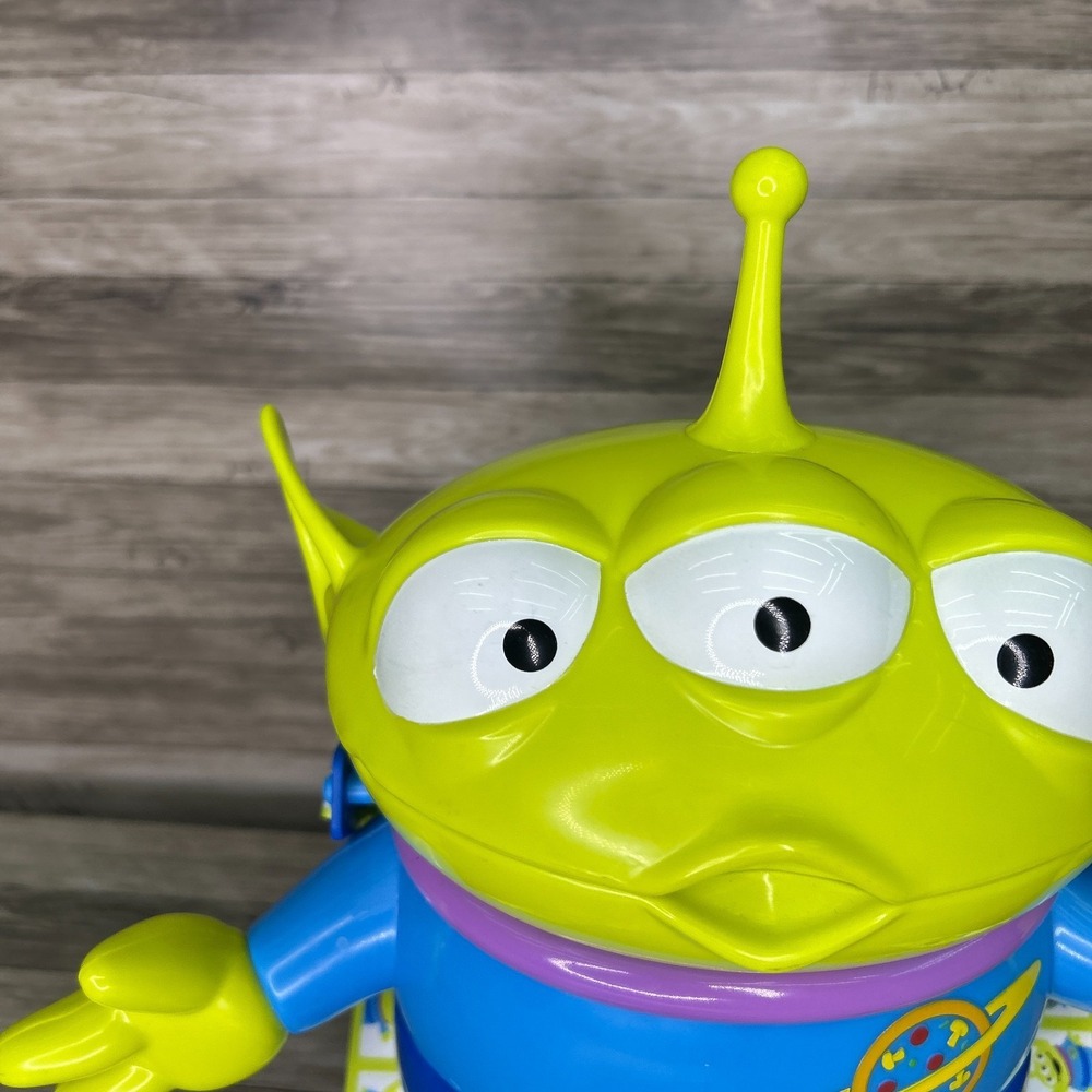 Disney Parks Toy Story Alien Popcorn Bucket w/ Strap Souvenir Pizza Planet Pixar - Picture 3 of 9